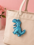 Porte clef sequin dinosaure