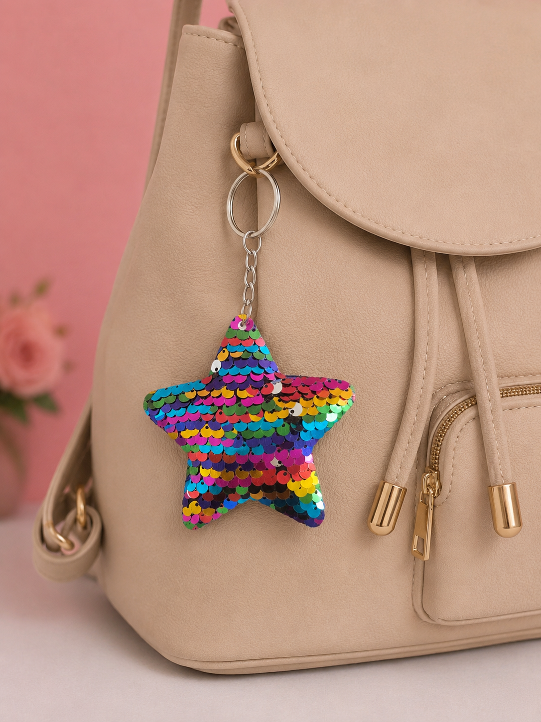 Porte clef etoile sequin