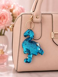 Porte clef flamant sequin