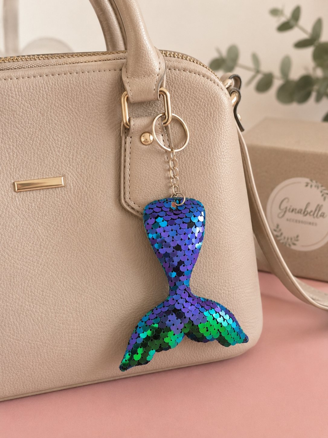 Porte clef queu de sirene sequin