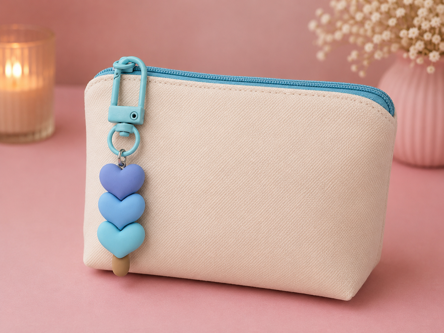Porte clef 3 coeur