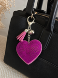 Porte clef coeur strass