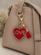 Porte clef strass coeur love