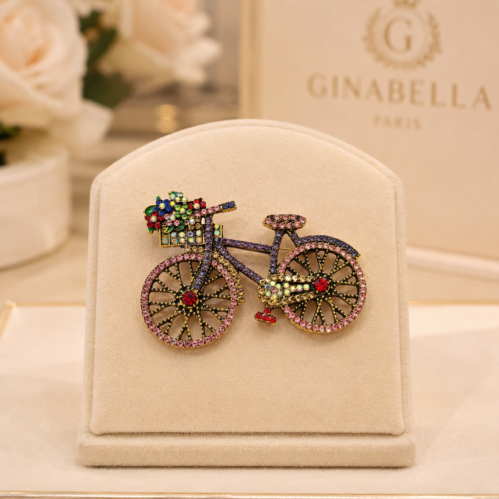 Broche strass velo