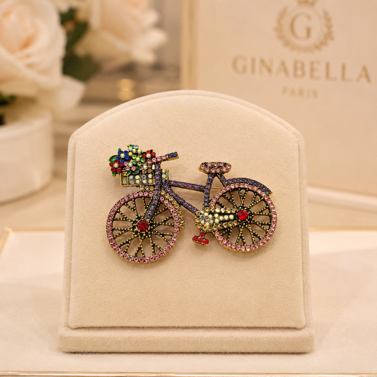 Broche strass velo