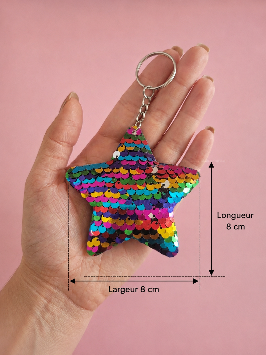 Porte clef etoile sequin
