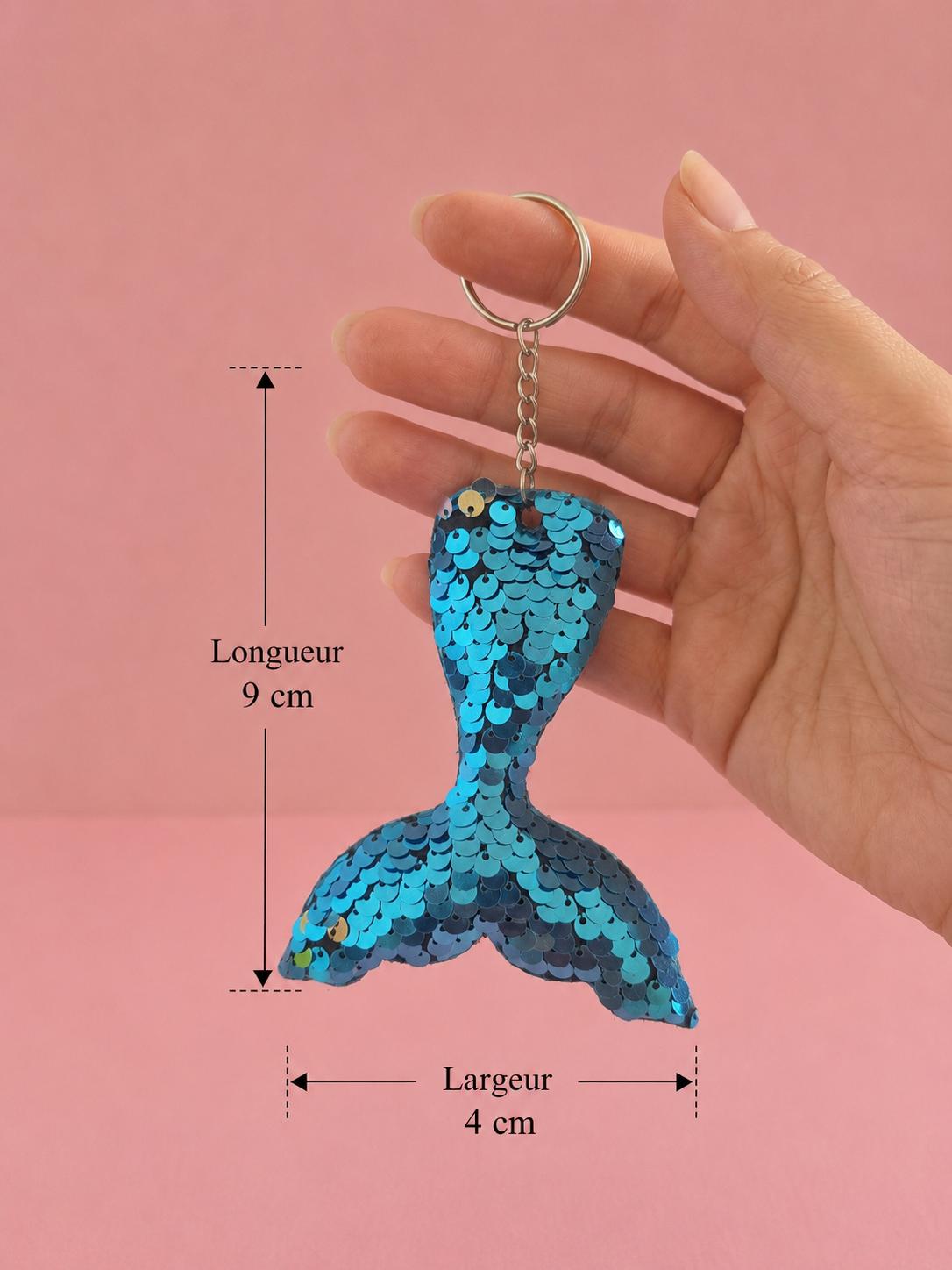 Porte clef queu de sirene sequin