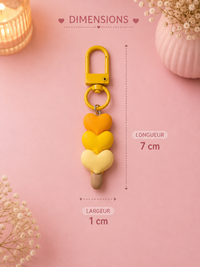 Porte clef 3 coeur