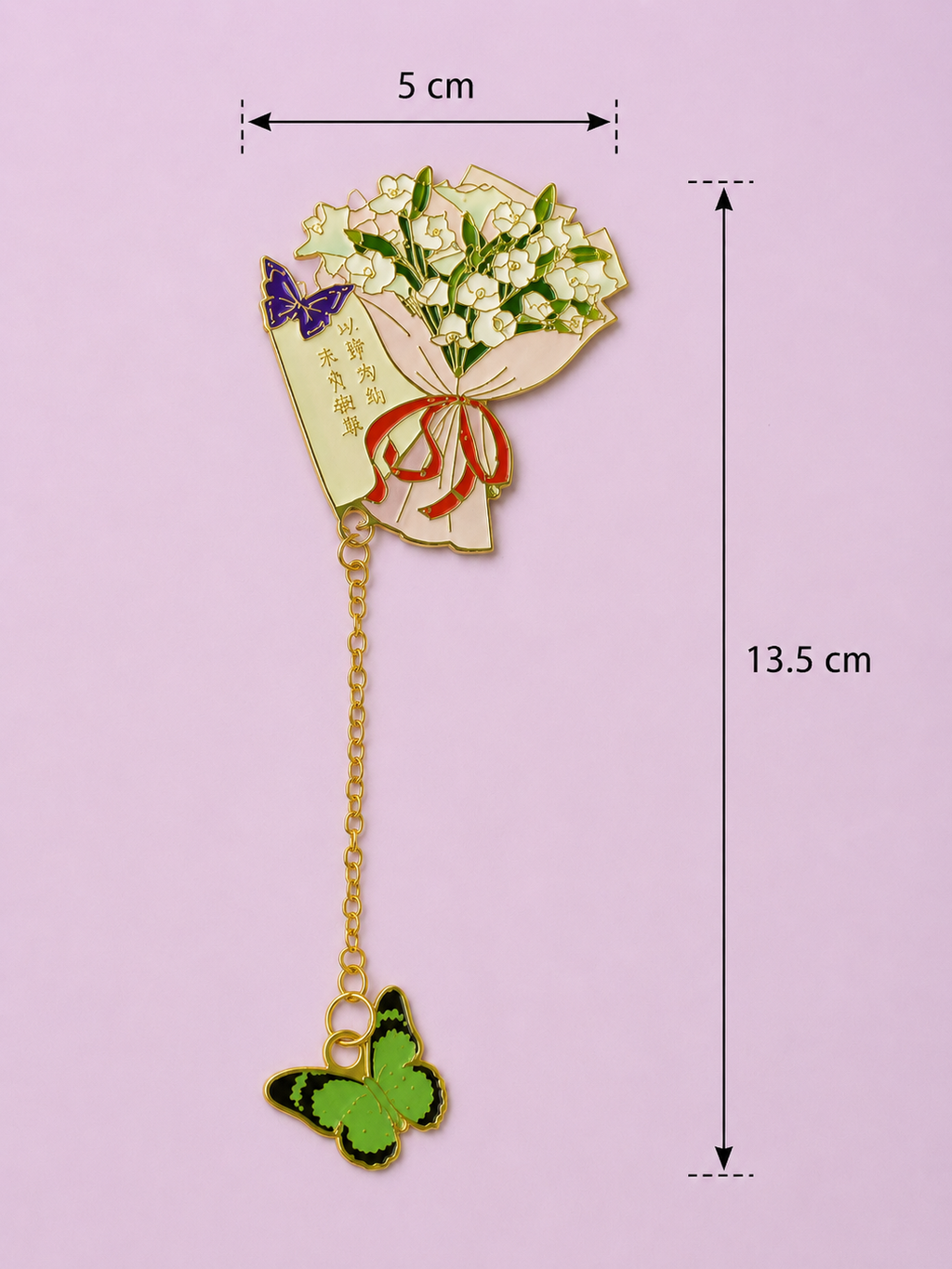 Marque page bouquet fleur