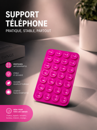 Support telephone a ventouse