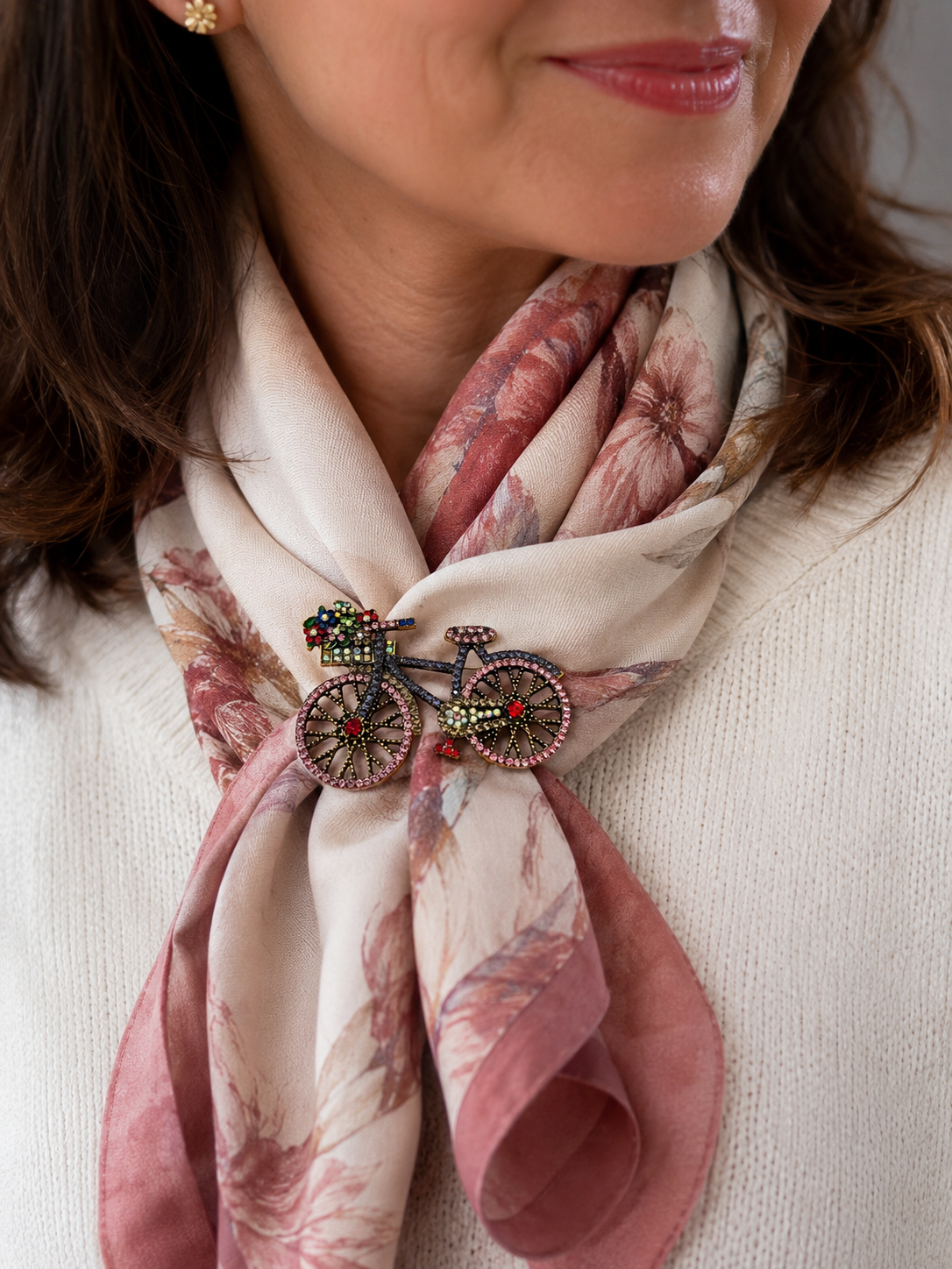 Broche strass velo