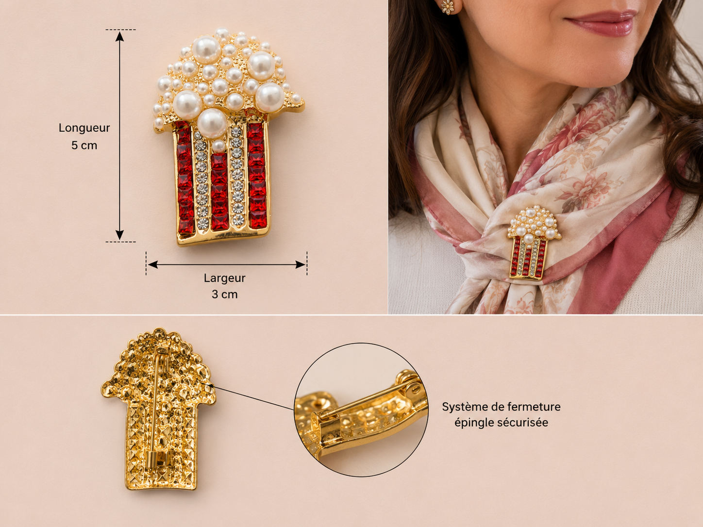 Broche pop corn