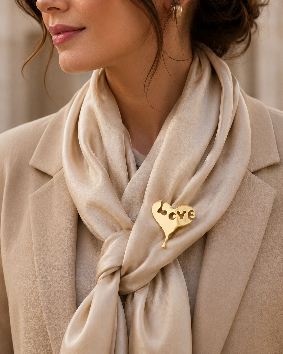 Broche coeur love or