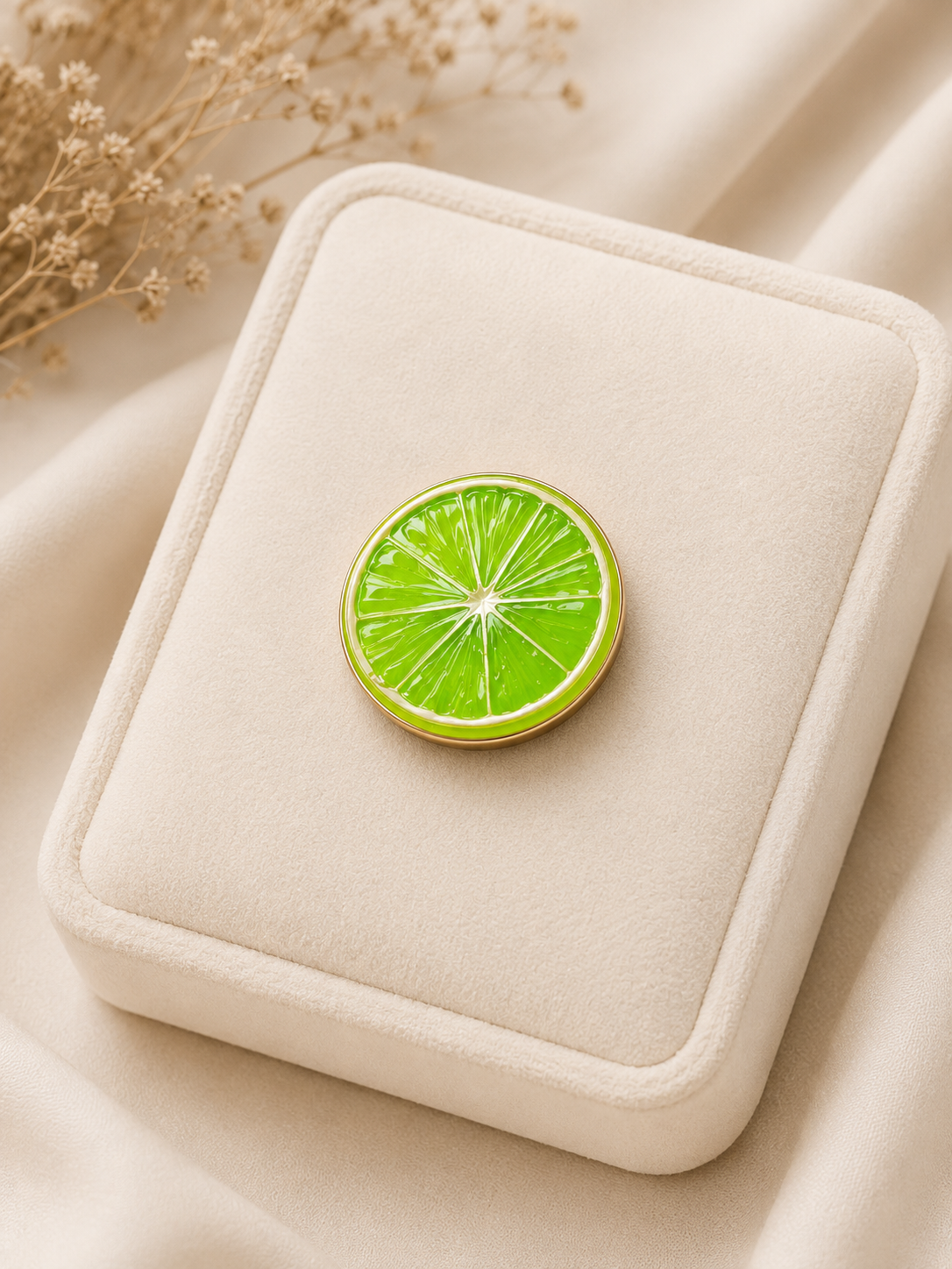 Broche citron vert